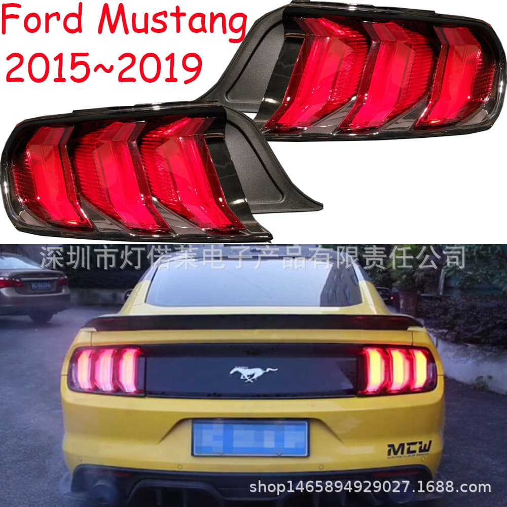 Red Steering 2015~2019 Mustang Taillight Mustang Rear Bumper Light, Brake Light Mustang Taillight