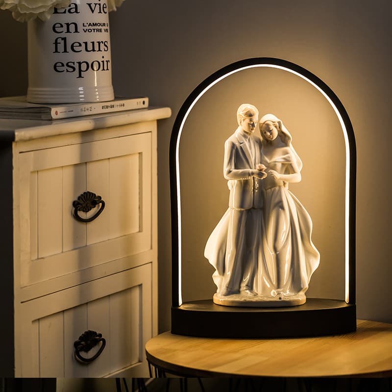 Scandinavian Style Home Bedside Table Smart Table Lamp Creative Simple Modern Romantic Wedding Room Personalized Decorative Lamp Gift