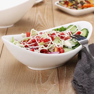 Ceramic Soup Bowl Creative Salad Bowl Dessert Bowl Large Western Soup Bowl European Style Hotel Pure White Ingot Bowl