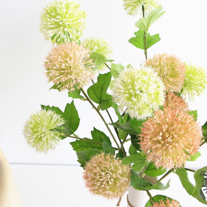 Clearance Sale Simulation Flower Fake Flower Allium Bouquet Floral Arrangement Indoor Dining Table Plastic Decor Single Stem Display Wholesale