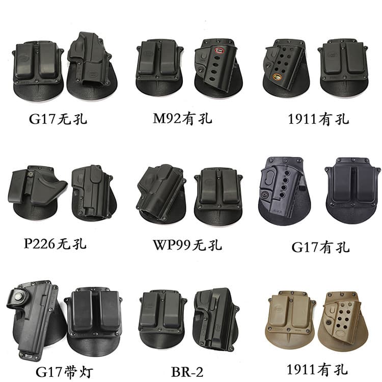 Outdoor Tactical Quick-Draw Holster M92/G17/1911/P226/WP99 CS Gear Belt Holster Set with Magazine Pouch