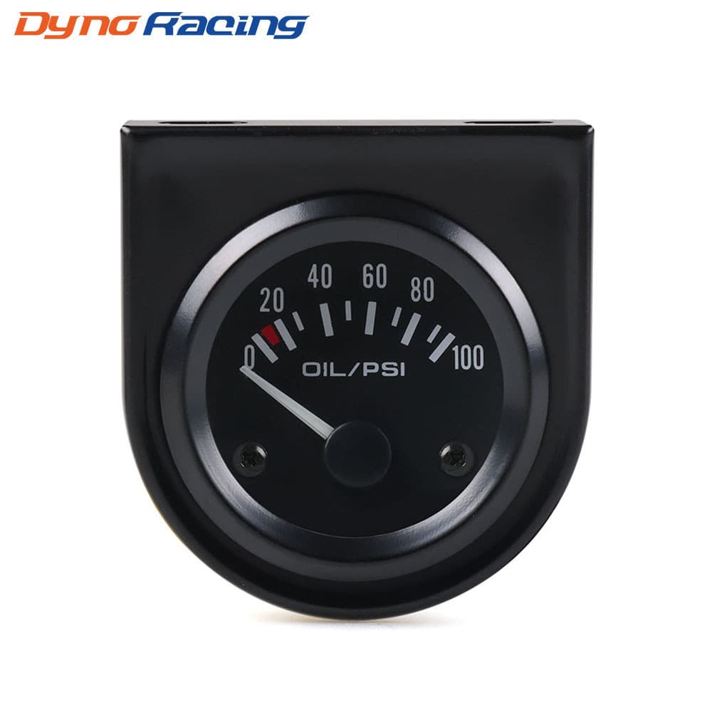 Automotive Modification 52mm Oil Pressure Gauge 0-100 Psi Oil Pressure Gauge with Sensor 12V Racing Universal