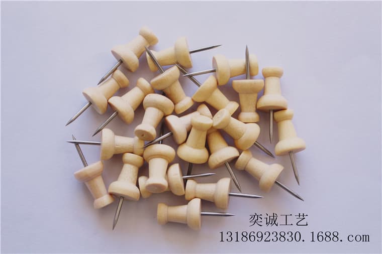 Hemu T-pins wooden thumbtacks natural wood board nails multi-purpose art creative marking pins manufacturer supply