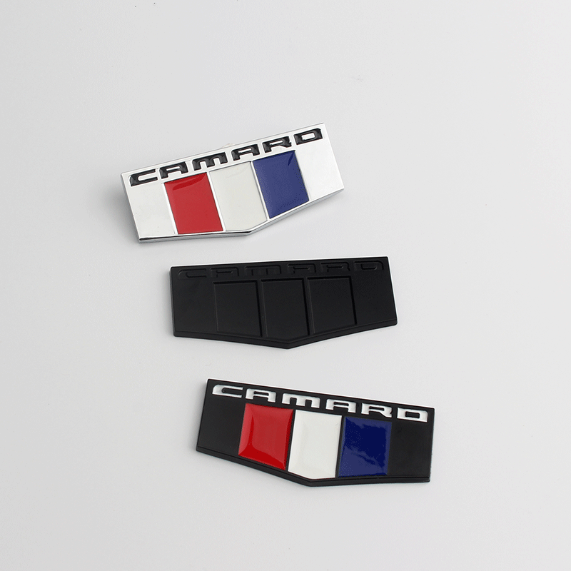 Side emblem fender English car badge for Chevrolet Camaro, modified rear tail car sticker