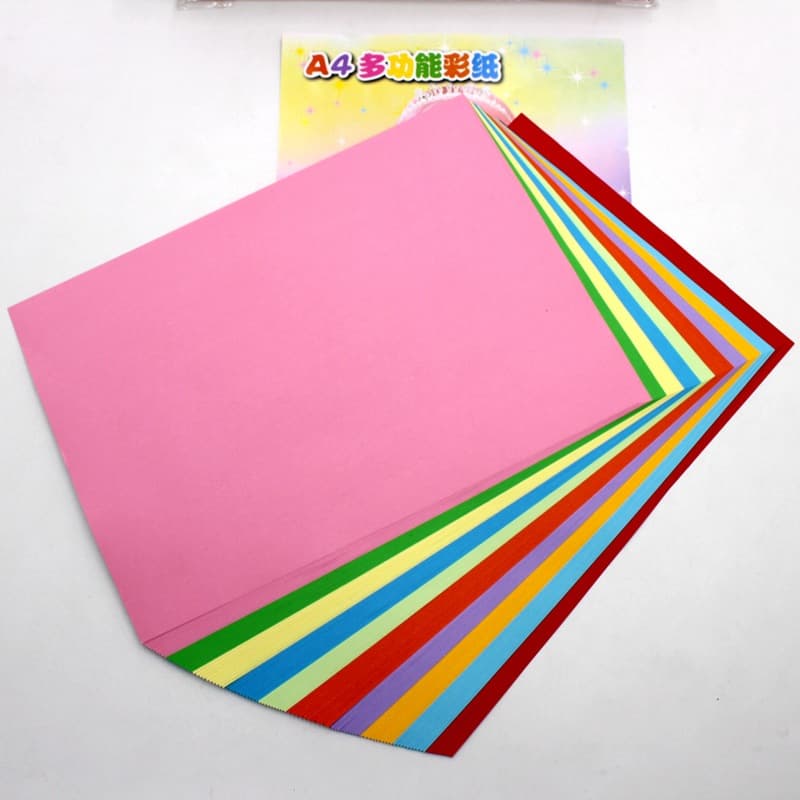 Wholesale colorful origami kindergarten A4 handmade origami children DIY large multi-color origami 100 pieces office stationery