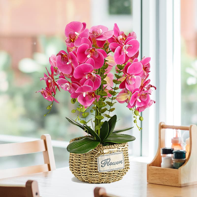 3D Printed Phalaenopsis Artificial Flower Home Decoration Ornament Fake Plant Bonsai Wholesale