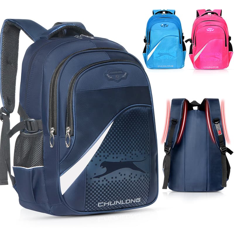 Factory Direct Wholesale Elementary School Backpack Custom Logo, Grades 1-6 Lightweight Stress-Reducing Children's Dual-Shoulder Backpack