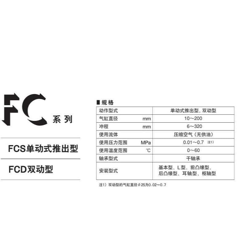 Original direct sales spot cylinder compressed air Japan FUJIKURA FUJIKURA FCS-63-78-S1 basic type