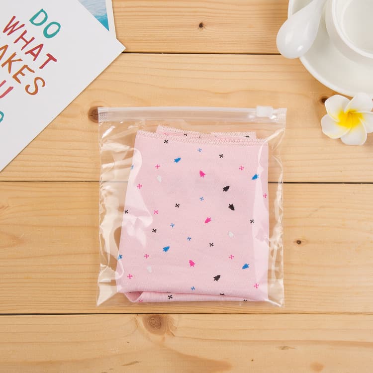 Underwear zipper bag, triangle and flat briefs packaging bag, socks transparent self-sealing bag, stock ready for export trade