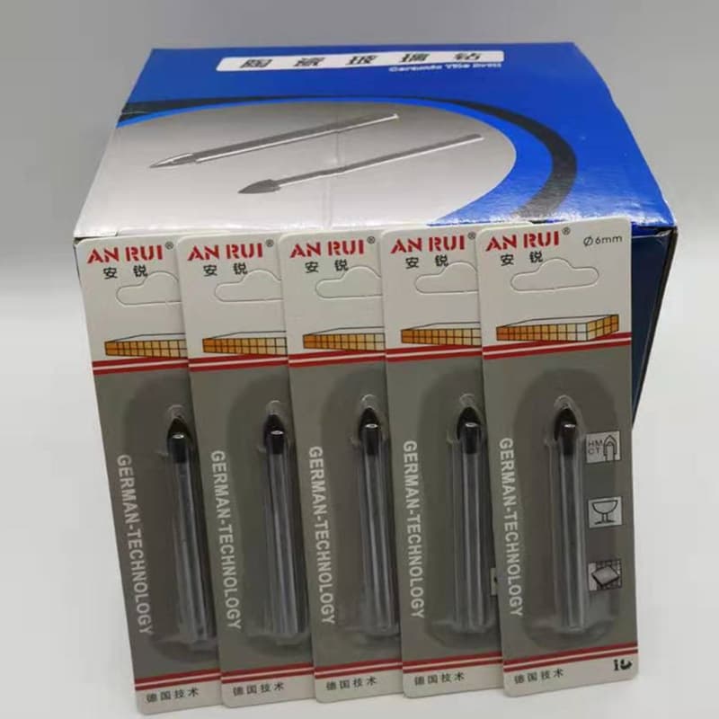Industrial Grade Alloy Triangle Drill, Tile Triangle Drill, Glass Hole Opener, Ceramic Eye Drilling Bit, 3mm-14mm