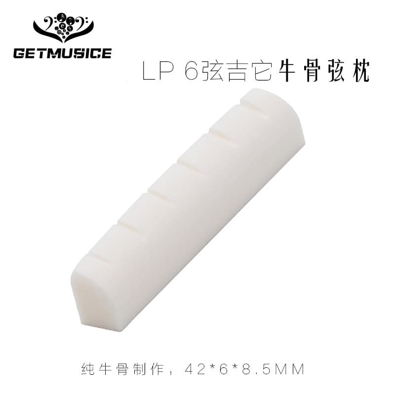 LP 6-String Electric Guitar Cow Bone Nut, 6-String Electric Guitar Accessories, 42*6*8.5MM