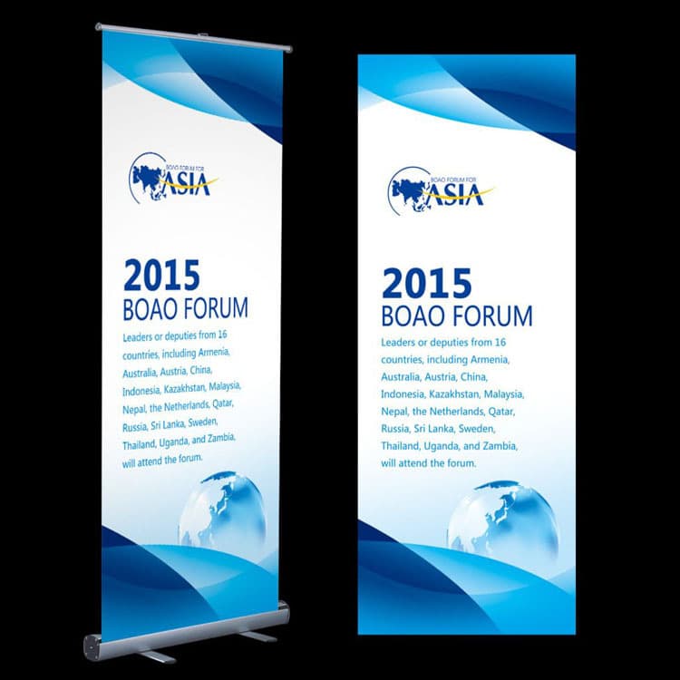 Economical and Practical Plastic Steel Pull-up Banner 60x160cm 80x200cm Event Promotion Advertising Quick Installation