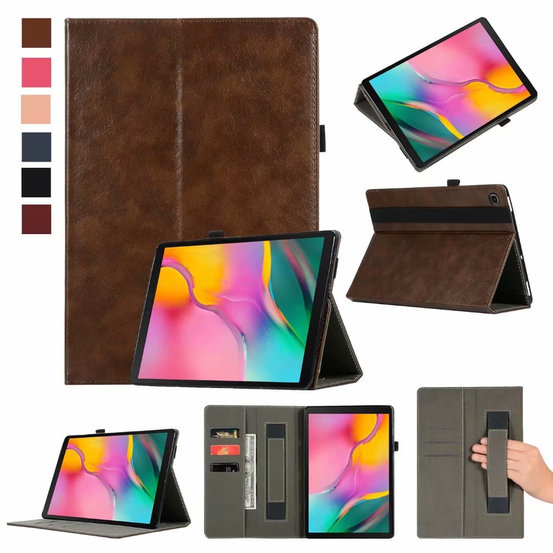 Case for Samsung Galaxy Tab S5e 10.5 T720 Leather Cover with Hand Strap and Card Slot, S6 Lite 10.4 P610