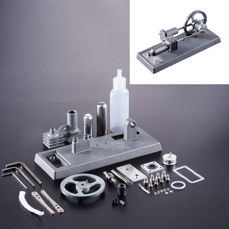 Qixing Stirling Engine Model Assembly Kit - Metal DIY Educational Toy/Gift Engine Model