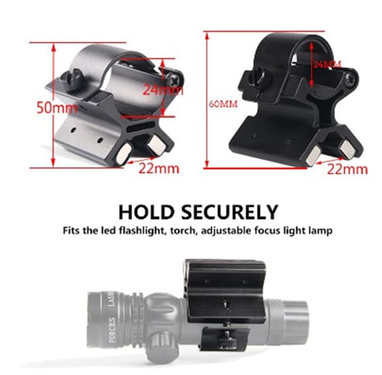 Outdoor hunting strong magnetic iron bracket magnet flashlight clip quick release bracket Portée magnétique