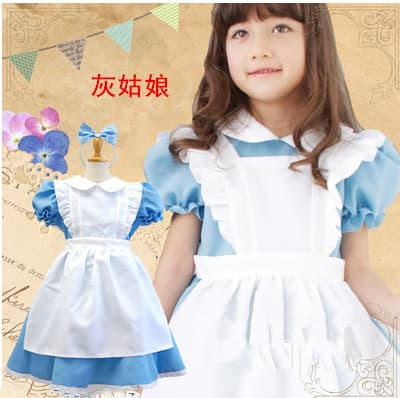 Alice in Wonderland Halloween Costume, Masquerade Christmas Performance Outfit, New Children's Cinderella Dress