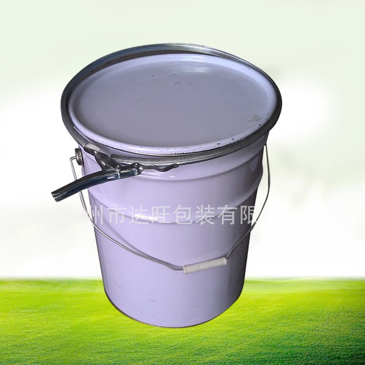 Factory Supply Changzhou Metal 20-Liter White Bucket Rust-Free Inner Wall Bending Process Ready-to-Ship