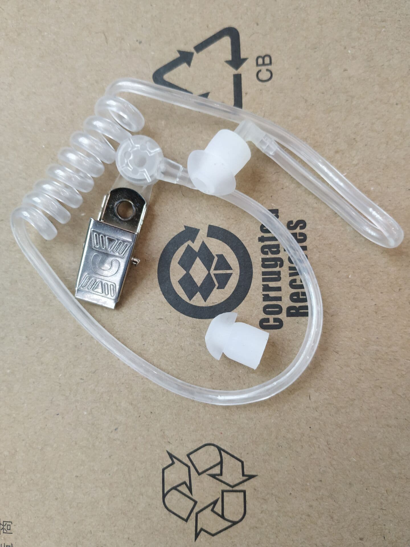 Walkie-Talkie Headset Accessory Mobile Phone Earpiece Air Tube Single Tube Clear Tube Earpiece Tube with Clip