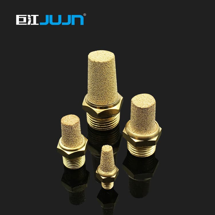 Jujiang Copper Pneumatic Connector BSL Tipped Muffler, Solenoid Valve Silencer, Silencer Filter in 1/8", 1/4", and 1/2" Sizes