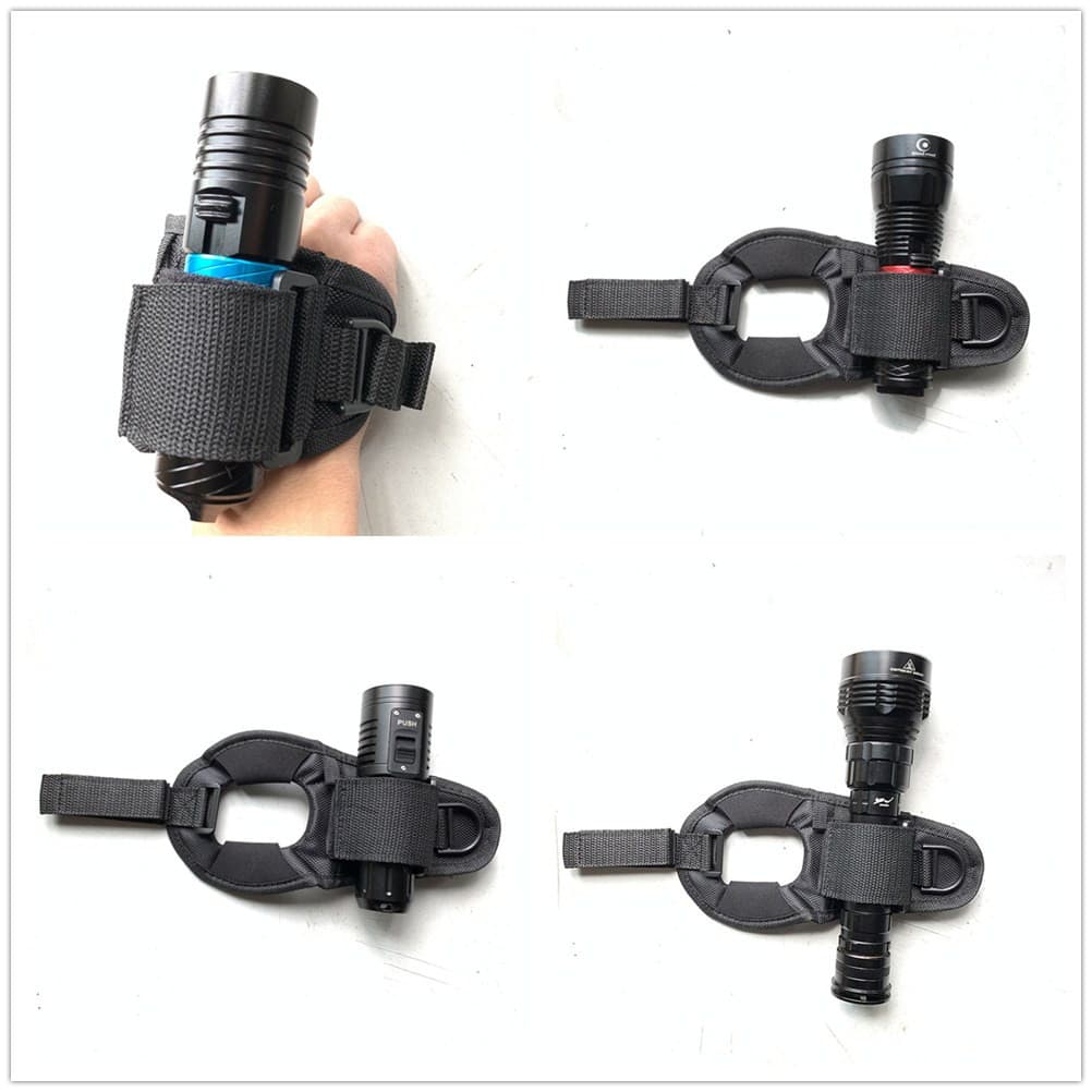 Diving Flashlight Glove Nylon Flashlight Leather Case Outdoor Portable Handheld Flashlight Protective Cover