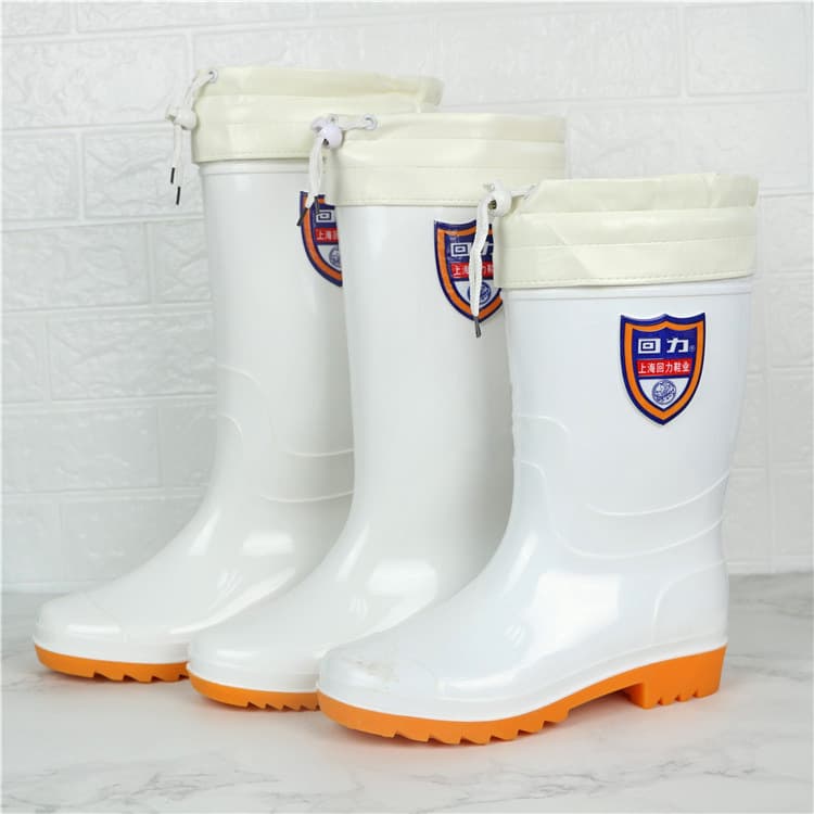 Wholesale of Warrior brand high, mid, and low-top rain boots, white food-grade hygiene boots, insulated rain boots, non-slip rubber sole rain shoes