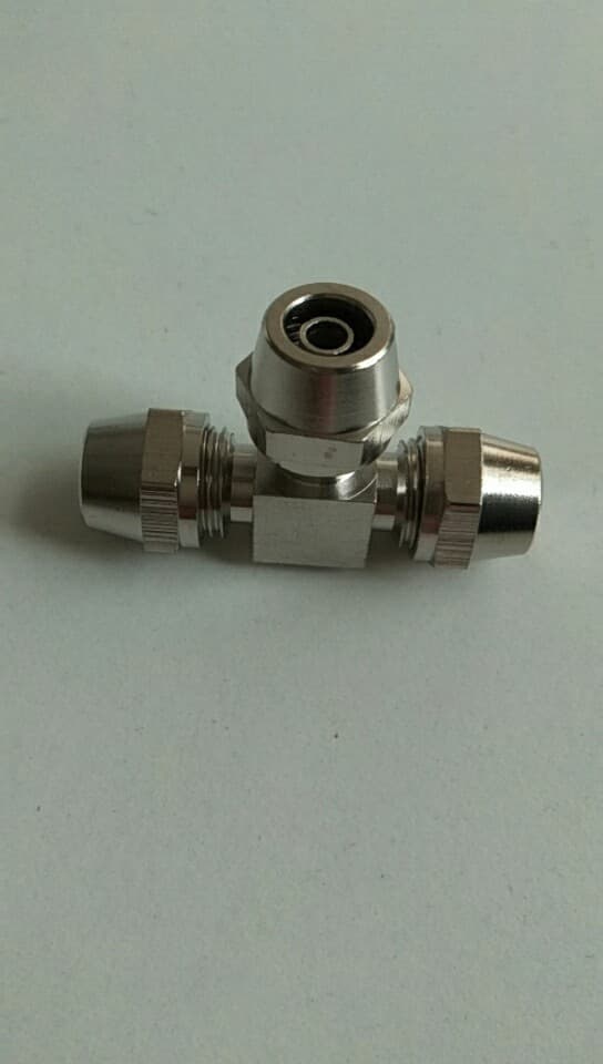 Hydrogen-Oxygen Flame Machine Tee, 6mm Outer Diameter Hydrogen-Oxygen Gas Tee