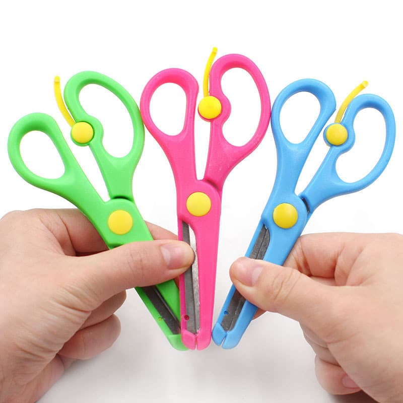 Children's Elastic Scissors Cutting Art Paper Tools Stainless Steel Children's Handmade DIY Scissors
