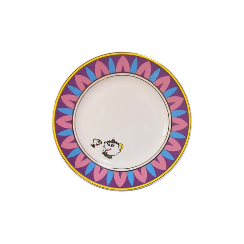 Beauty and the Beast Creative Vintage Ceramic Plate Dish Tea Pot Tea Set Mrs. Potts Chip Cartoon Plate