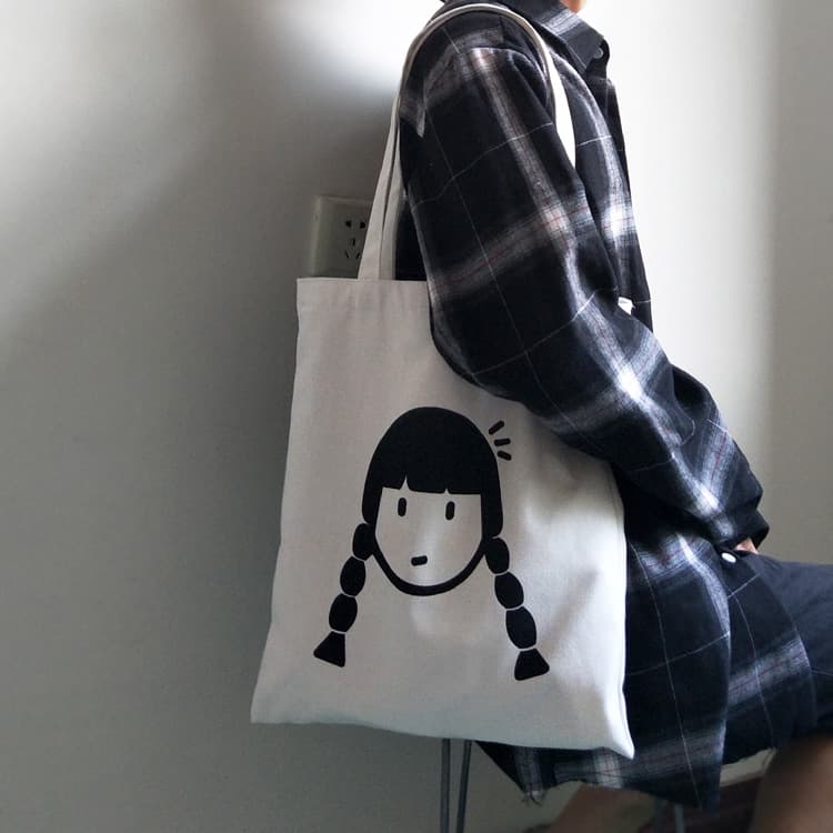 New Photosensitive Color-Changing Canvas Bag Women's Shoulder Handbag Cute Korean Japanese Artistic Small Fresh Ins Canvas Tote