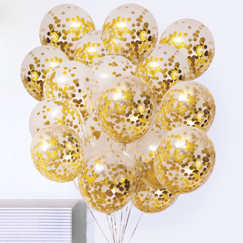 Wholesale Confetti Balloon 12-inch Confetti Balloon Transparent Glitter Static Electric Balloon