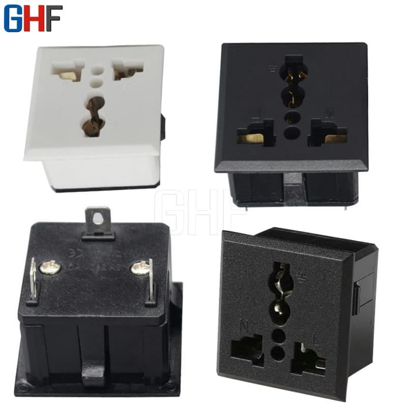 Multi-functional socket AC-015 AC-012 power socket recessed three-hole SS-801 universal socket phosphor bronze