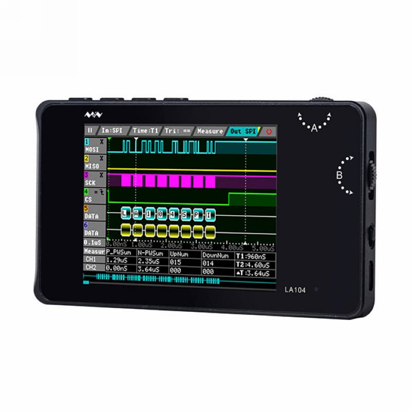 LA104LogicAnalyzer logic analyzer four-channel debugging assistant sampling 100MHz protocol analysis