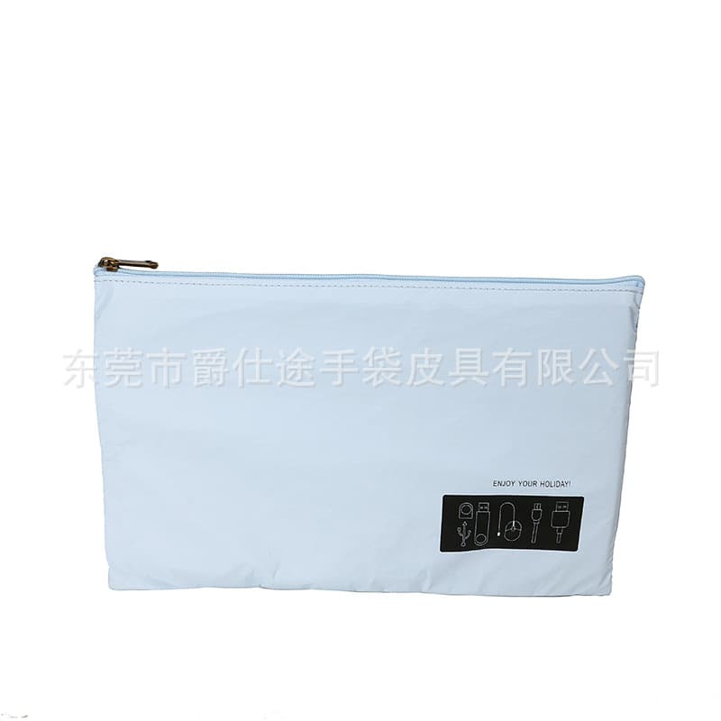 Japanese Style Simple Dupont Paper Makeup Bag, Candy Color Eco-friendly Tyvek Zipper Bag, Travel and Business Trip Storage Bag