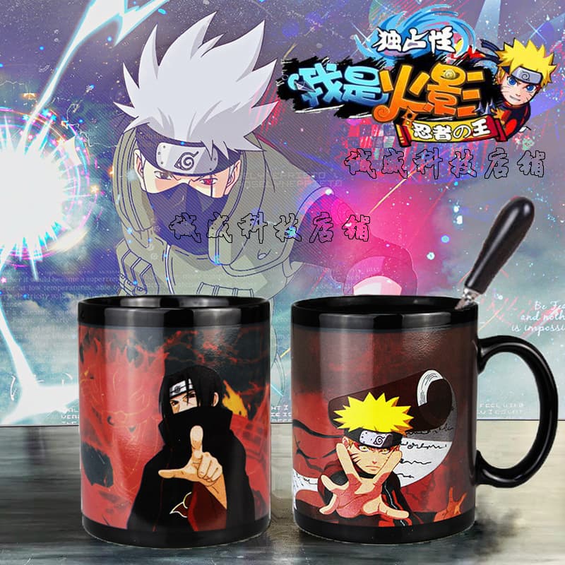 Douyin's same style Naruto color-changing cup creative Naruto Uchiha Itachi anime ceramic mug factory spot