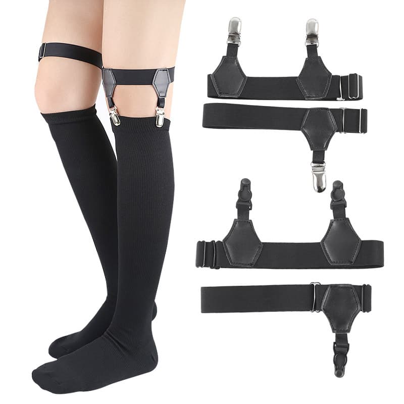 Cross-border sourcing Amazon WISH JK women's Japanese school style sock clips, anti-slip thigh and calf rings, garter belts