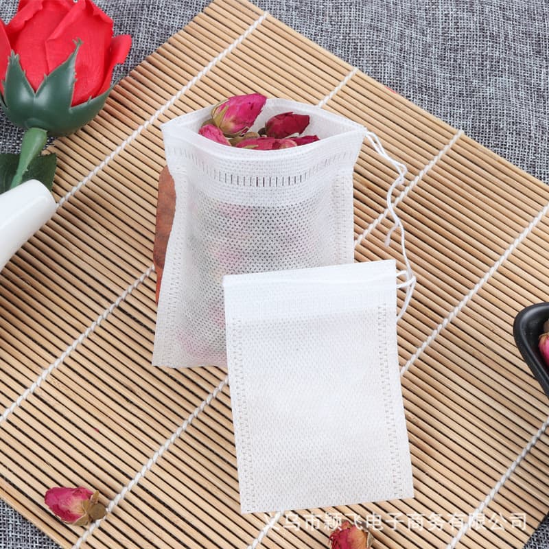 Non-woven Filter Bag with Drawstring, Decoction Bag, Tea Bag, Chinese Herbal Medicine Bag, Soup Bag, Sachet Inner Bag