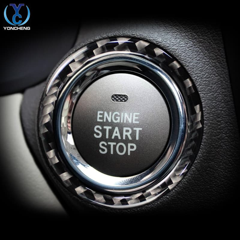 Carbon Fiber One-Key Start Trim Ring for Lexus Old Model IS300 250C Interior Modification Accessories