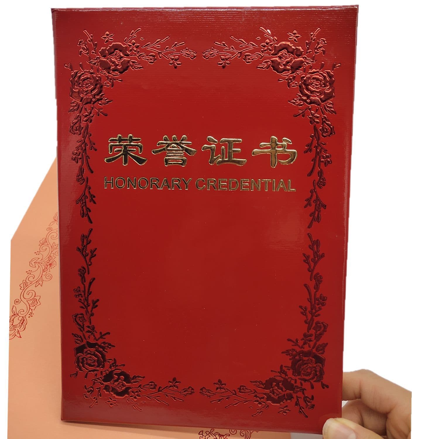 Leather Cover Case Award Recognition Winner Set Printed Protective Case Paper Leather Sleeve Outer Cover Ceremony Honor Certificate