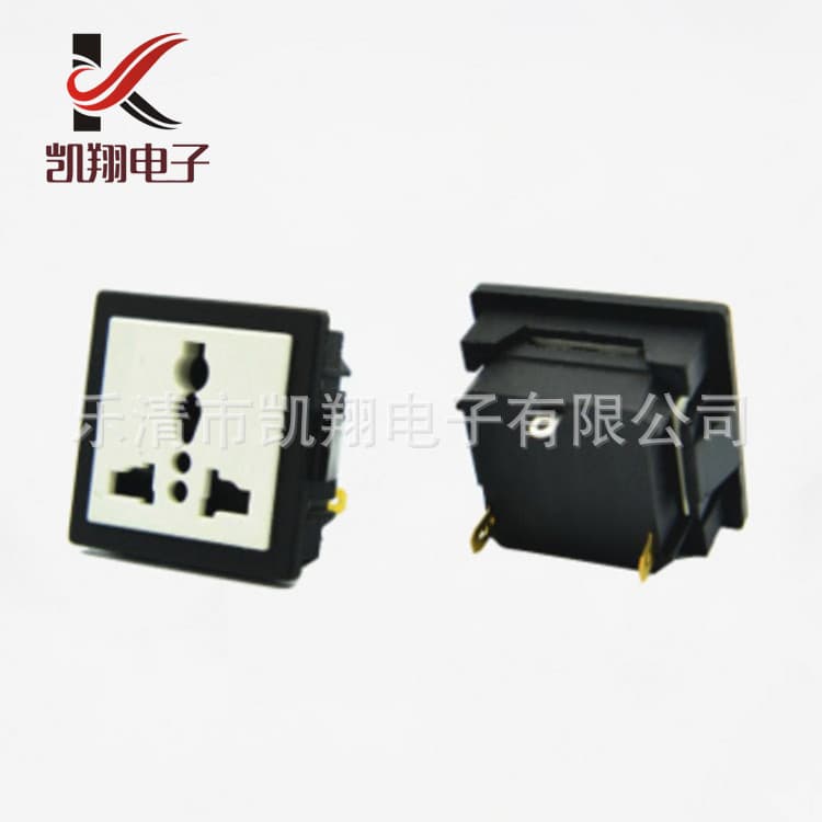 Supply Power Socket, Brass Recessed with Frame and Safety Door Figure-8 Socket, Multi-function Power Socket