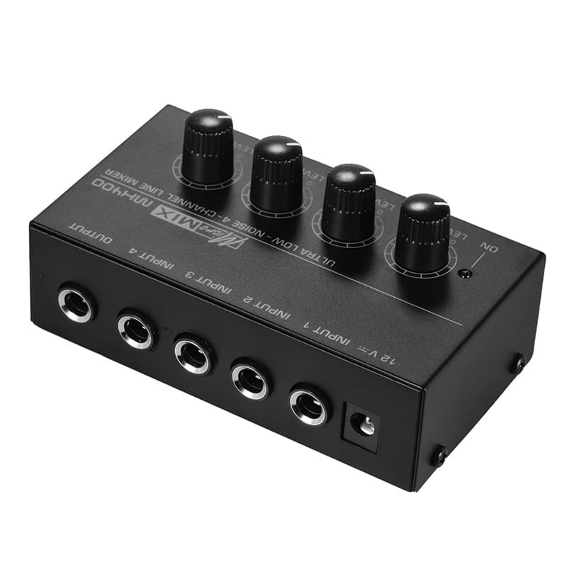 MX400 4-Channel Mezclador Mixer, Mini Mixer