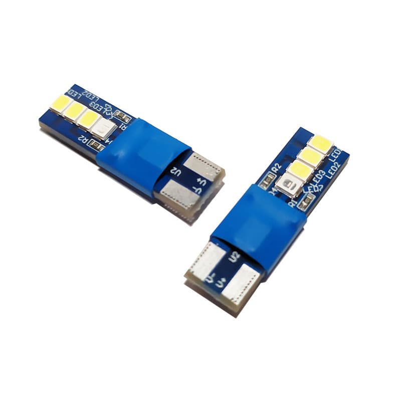 New Blue Reading Light LED Car Interior Light Dynamic Double Tip Bulb License Plate Light Modification