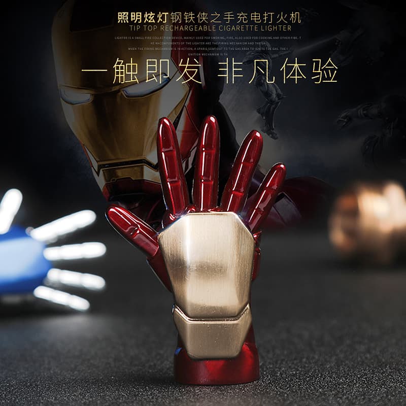 1512 Iron Man Palm Charging Lighter Creative Weiman Hand Gloves Modeling Electric Wire Lighter