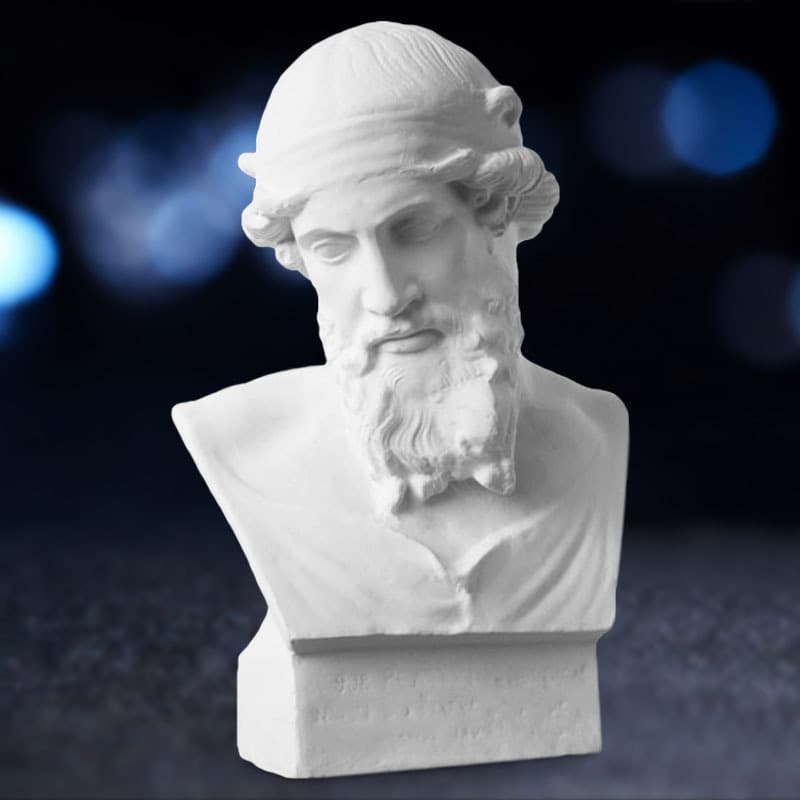 Yibole Plato Plaster Bust 50cm Chest Statue Art Sketch Sculpture Teaching Aid Decorative Ornament Model