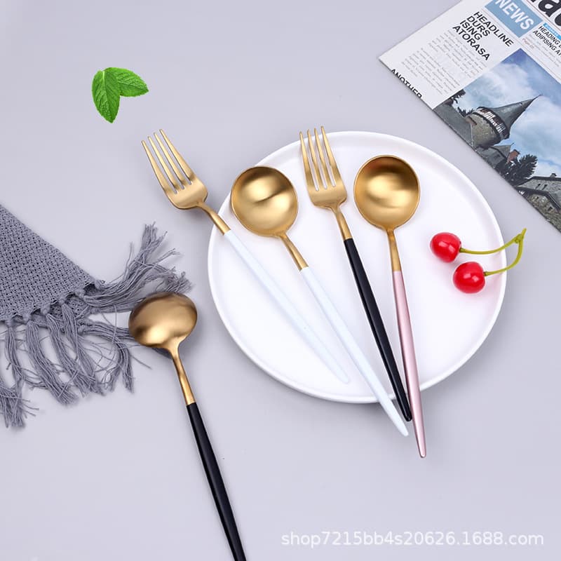 Food photography spoon and fork ins style photo props Nordic photography props breakfast internet celebrity posing props