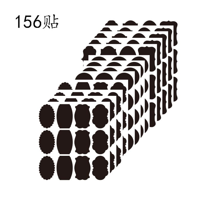 Matte Blackboard Stickers Label Set 156 Pieces Adhesive Labels Frosted Surface for Any Smooth Surface UV Printing Long Term Durability