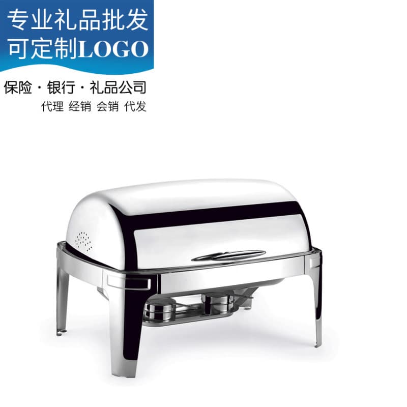 Stainless steel alcohol-heated electric buffet stove for hotels, commercial breakfast stove, flip-top buffet stove
