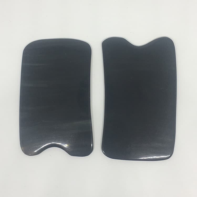 Black Water Buffalo Horn Square Piece New Style Gua Sha Board Yak Horn Scraping Slice Beauty Slice 2019 New Health Care Handmade