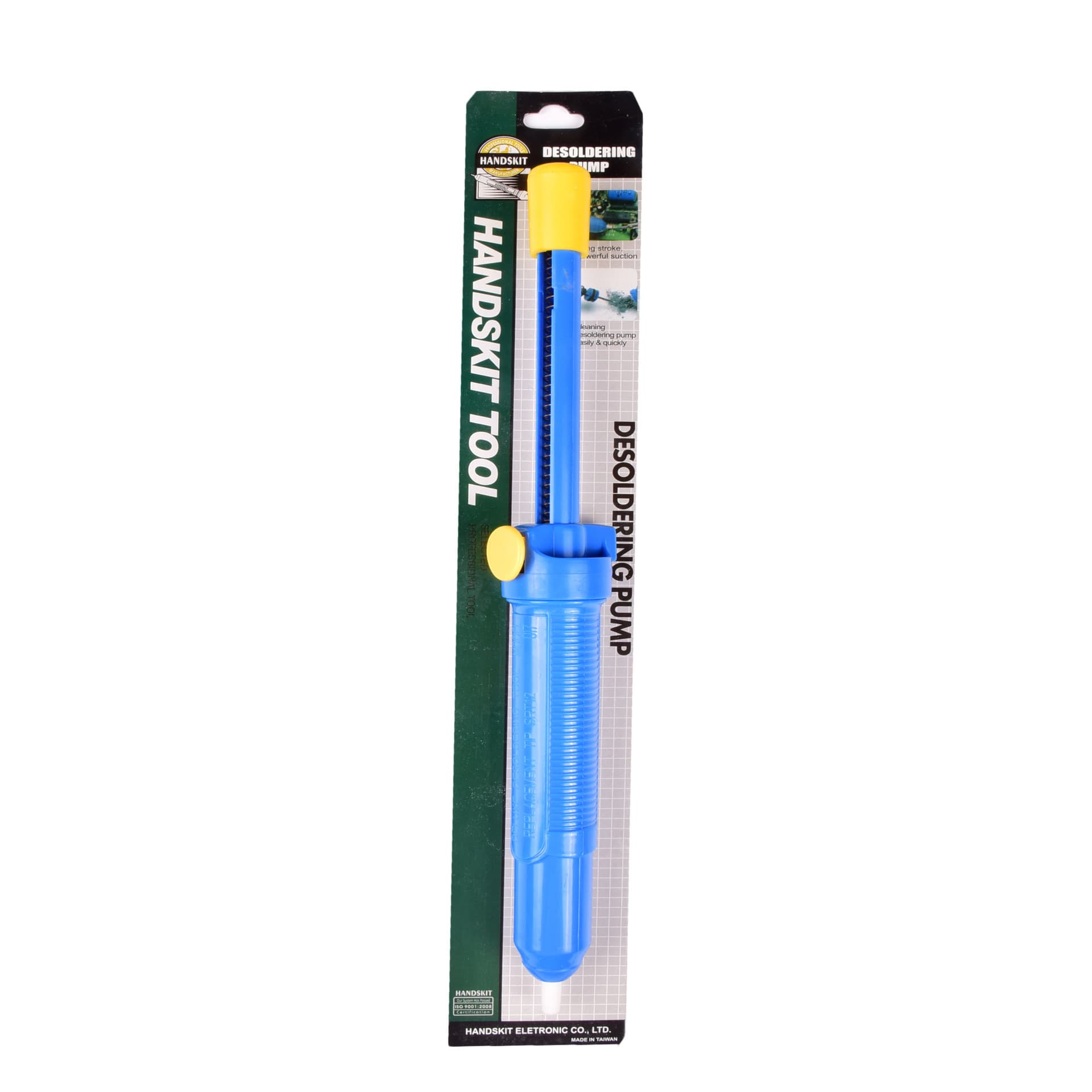 Manual Desoldering Gun with Extended Handle, Blue Large Desoldering Stick GS-107 Long Solder Sucker