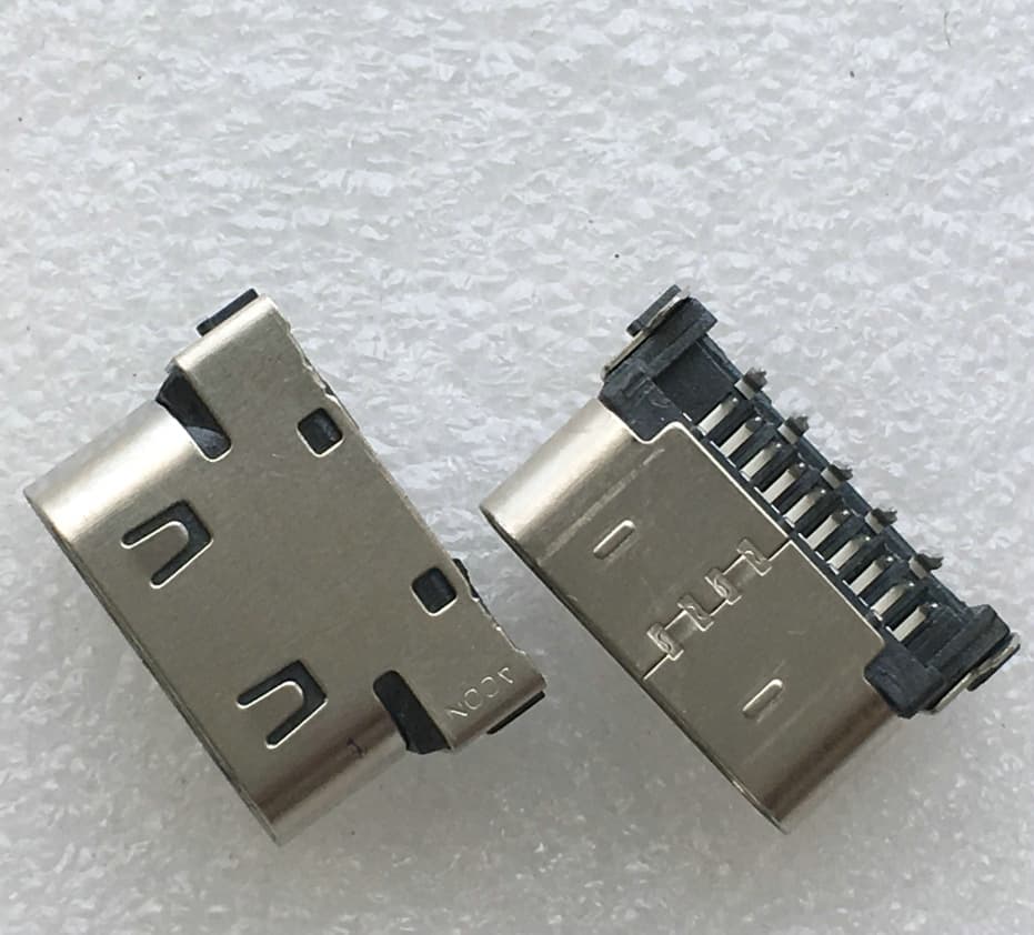 Original Laptop Motherboard VGA Female Connector VGA Interface, Recessed D-SUB, Front 10 Rear 5 Pins, Display Socket