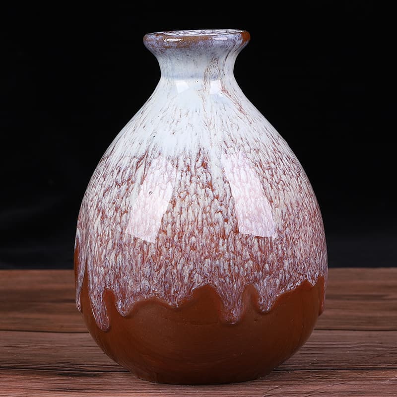 New 500ml Ceramic Wine Bottle Hand-painted Glaze Pottery Antique Bottle One Jin Hand-grip Art Ceramic Wine Bottle